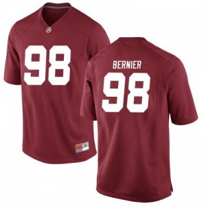 Men's Alabama Crimson Tide #98 Mike Bernier Crimson Replica NCAA College Football Jersey 2403WFAY4